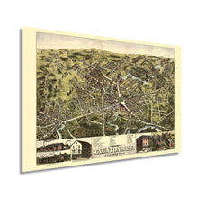 Load image into Gallery viewer, Digitally Restored and Enhanced 1875 Taunton Massachusetts Map - History Map of Taunton MA Wall Art - Old City of Taunton Map of Massachusetts Poster