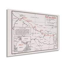 Cargar imagen en el visor de la galería, Digitally Restored and Enhanced 1968 China Nepal Boundary Map - Vintage Map of China & Nepal Wall Art - History Map of Tibet - Old China Nepal Map