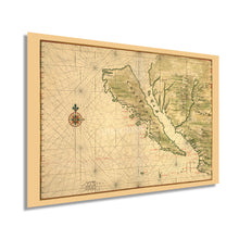 Load image into Gallery viewer, Digitally Restored and Enhanced 1650 California Shown as an Island Map Poster - Vintage Map of California Wall Art History - Old California Map Print