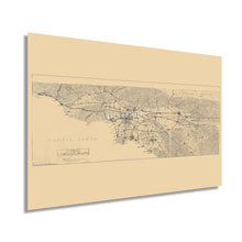 Cargar imagen en el visor de la galería, Digitally Restored and Enhanced 1915 Los Angeles California Map - Map of Los Angeles & San Gabriel Mountains - Old Map of Los Angeles California Wall Art