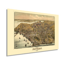 Load image into Gallery viewer, Digitally Restored and Enhanced 1886 Beverly Massachusetts Map - Old Map of Beverly Essex County Massachusetts Wall Art - History Map of Beverly MA Poster