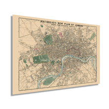 Load image into Gallery viewer, Digitally Restored and Enhanced 1853 London England Map - City of London Map Poster - Old Street Map of London England - History Map of London Wall Art