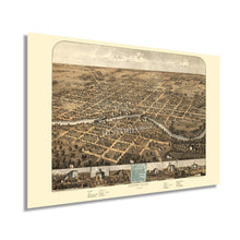 Load image into Gallery viewer, Digitally Restored and Enhanced 1866 South Bend Indiana Map Poster - Vintage South Bend City Map of Indiana - History Map of South Bend Wall Art
