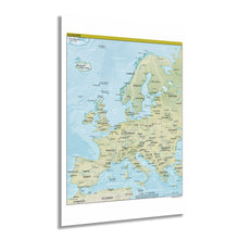 Load image into Gallery viewer, Digitally Restored and Enhanced 2021 Europe Map - Wall Map of Europe Poster - Europe Wall Art - Poster Map of Europe - Europe Map Wall Art - Giant Map of Europe