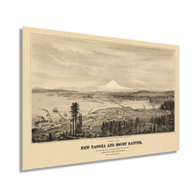 Load image into Gallery viewer, Digitally Restored and Enhanced 1878 Tacoma Washington Map - Vintage Tacoma Poster - Tacoma & Mount Rainier Puget Sound Washington Map - Old Tacoma Wall Art - Bird's Eye View of Tacoma WA Poster