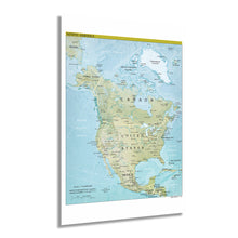 Load image into Gallery viewer, Digitally Restored and Enhanced 2021 North America Map - 18x24 Inch Map of North America Wall Art - Mapa de America - North America Wall Map - Map of North America Poster