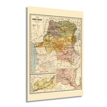 Cargar imagen en el visor de la galería, Digitally Restored and Enhanced 1896 Belgian Congo Map - Vintage Congo Wall Art - Democratic Republic of the Congo Map - DRC Congo Kinshasa Formerly Zaire - Historic Belgian Congo Central Africa Map