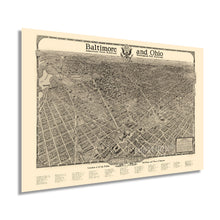 Load image into Gallery viewer, Digitally Restored and Enhanced 1923 Washington DC Map Art - Washington DC Vintage Map Poster - Old Washington DC Wall Art - Vintage Washington DC Map Art - Baltimore and Ohio Railroad Company