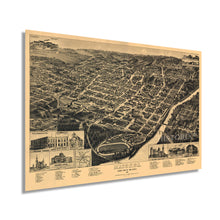 Load image into Gallery viewer, Digitally Restored and Enhanced 1887 Macon Georgia Map - Vintage Macon GA Wall Art Poster - Old Macon Georgia Map - Bird's Eye View of Macon Bibb County GA Showing Index to Points of Interest