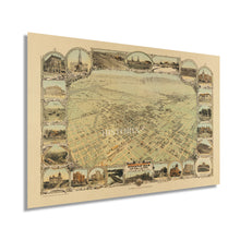 Load image into Gallery viewer, Digitally Restored and Enhanced 1901 Bakersfield California Map Poster - Bakersfield CA Map Wall Art - Bakersfield Kern County California Wall Map History