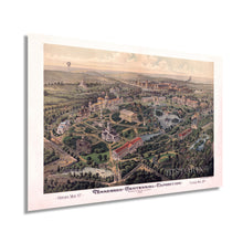 Load image into Gallery viewer, Digitally Restored and Enhanced 1897 Nashville Map Poster - Vintage Map of Nashville Tennessee Wall Art - Old Nashville Wall Decor - Birds Eye View Map of Nashville TN Centennial Exposition