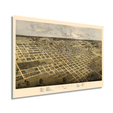Load image into Gallery viewer, Digitally Restored and Enhanced 1867 Springfield Illinois Map Poster - Vintage Springfield Illinois Wall Art - Old Springfield Illinois Map - Historic Birds Eye View Map of Springfield IL