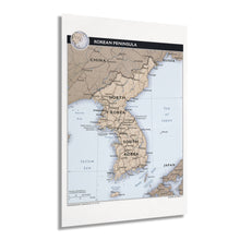 Load image into Gallery viewer, Digitally Restored and Enhanced 2011 Korean Peninsula Map Poster - Map of Korea Poster - Map of Korean Peninsula Wall Art - Large Korea Wall Art Print