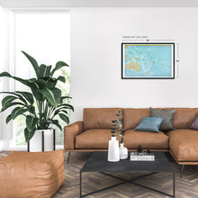 Load image into Gallery viewer, 2021 Oceania Map - Map of Oceania Region Wall Art Print - Oceania Map Poster