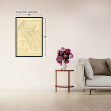 Load image into Gallery viewer, Digitally Restored and Enhanced 1914 Fauquier County Virginia Map - Vintage Virginia Map Poster - Old Fauquier County Wall Art - Historic Fauquier County Virginia Wall Map Showing Statistical Information