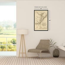 Load image into Gallery viewer, Digitally Restored and Enhanced 1781 Cape Fear River Region Map - Vintage Map of Wilmington and Brunswick County North Carolina - New Hanover NC Vintage Map Wall Art - American Revolution Map