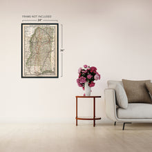 Load image into Gallery viewer, Digitally Restored and Enhanced 1888 Wall Map of Mississippi - Mississippi Vintage Map - Mississippi Wall Art - Mississippi State Poster - Mississippi Wall Decor - Vintage Mississippi Map