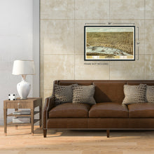 Load image into Gallery viewer, Digitally Restored and Enhanced 1870 Memphis Tennessee Map - Vintage Memphis Wall Art - Old City of Memphis TN Map - Historic Bird's Eye View of Memphis Poster Showing Points of Interest