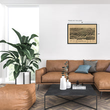 Load image into Gallery viewer, Digitally Restored and Enhanced 1889 Norfolk Nebraska Map - History Map of Norfolk Wall Art - Perspective Map of Norfolk NE - Old Map of Nebraska Poster