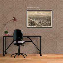 Load image into Gallery viewer, Digitally Restored and Enhanced 1876 Salem Oregon Map Poster - Vintage Map of Salem Oregon Wall Art - Salem Oregon from the West Looking East - Vintage Salem Oregon Map Art - Old Salem Oregon