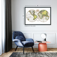 Cargar imagen en el visor de la galería, Digitally Restored and Enhanced 1795 Map of the World - Vintage Map Wall Art - Beautiful Wall Decor - Large Vintage World Map - Vintage World Map Poster - Vintage Old World Map (White)