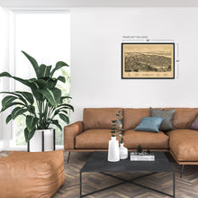 Cargar imagen en el visor de la galería, Digitally Restored and Enhanced 1889 Catskill NY Map - Vintage Catskill Map Wall Art - Old Catskill New York Map Poster - Historic Greene County Map - Birds Eye View of Catskill Town Map History