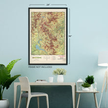Load image into Gallery viewer, Digitally Restored and Enhanced 1959 Rocky Mountain National Park Map - Vintage Map Wall Art - Rocky Mountain Map Poster - Colorado Vintage Map - Rocky Mountain National Park Poster