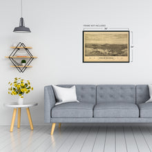 Load image into Gallery viewer, Digitally Restored and Enhanced 1878 Seattle Washington Poster - Vintage Map of Seattle Wall Art - Panoramic City of Seattle Map Poster - Seattle Map Art - Seattle Posters - Seattle City Map