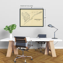 Load image into Gallery viewer, Digitally Restored and Enhanced 1892 Galveston County Map - Vintage Map Galveston Wall Art Showing of Land Ownership in Galveston Texas - Galveston Bay Map - Galveston Map - Galveston Wall Art