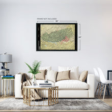 Load image into Gallery viewer, Digitally Restored and Enhanced 1990 Great Smoky Mountains Trail Map Poster - Smoky Mountains Map - Appalachian Trail Poster - North Carolina Poster - Tennessee Poster - Smoky Mountains Poster