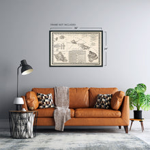 Load image into Gallery viewer, Digitally Restored and Enhanced - 1893 Map of Hawaii - Vintage Map of Hawaiian Islands Wall Art - Hawaii Vintage Map Includes Text and Statistical Data - Vintage Map Hawaii - Hawaii Map Poster