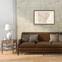 Load image into Gallery viewer, Digitally Restored and Enhanced 1886 Arkansas State Map - Arkansas State Vintage Map - Arkansas Poster - Map Arkansas Wall Art - Vintage Arkansas Wall Map - Restored Historic Arkansas Map Poster