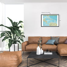 Load image into Gallery viewer, Digitally Restored and Enhanced 2021 Central America Map - Central America and Caribbean Map - Wall Map of Central America and the Caribbean Poster Print