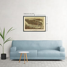 Load image into Gallery viewer, Digitally Restored and Enhanced - 1892 Map of New York and Brooklyn with Jersey City and Hoboken Waterfront - NYC Vintage Map Wall Art Panoramic Birds Eye View Map of New York Poster - NYC Decor