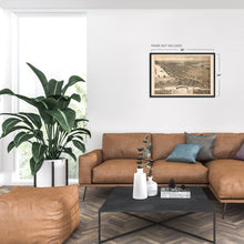 Load image into Gallery viewer, Digitally Restored and Enhanced 1896 Wyandotte Michigan Map - Vintage Map of Wyandotte MI - Old Wayne County Map of Michigan - Michigan Map Poster - Bird's Eye View Map of Wyandotte Wall Art History