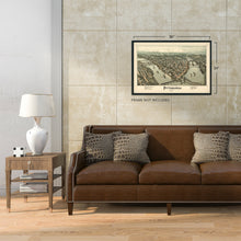 Load image into Gallery viewer, Digitally Restored and Enhanced 1902 Pittsburgh Pennsylvania Map Poster - Vintage Pittsburgh Map Art - Panoramic Bird's Eye View of Pittsburgh Wall Art - Map of Pittsburgh City PA Wall Decor