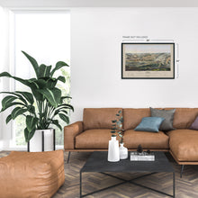 Load image into Gallery viewer, 1863 Gettysburg Battlefield Map - Old Gettysburg Map Art - History Map of Gettysburg PA - Bird's Eye View of Gettysburg Battlefield Civil War Map Wall Art Poster