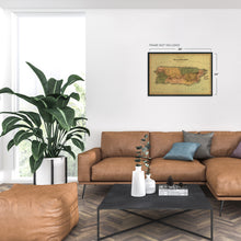 Load image into Gallery viewer, Digitally Restored and Enhanced 1886 Puerto Rico Map Wall Art - Mapa topografico de la isla de Puerto Rico - Vintage Map of Puerto Rico Poster - Puerto Rican Artwork For Walls Decor - Old Map