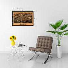 Load image into Gallery viewer, Digitally Restored and Enhanced 1882 Ithaca New York Map Print - Ithaca NY Vintage Map Wall Art - Birds Eye View Panoramic Ithaca Wall Art Wall Decor - Historic Ithaca Vintage Map