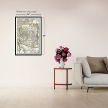 Load image into Gallery viewer, Digitally Restored and Enhanced 1876 Arizona Map Poster - Old Map of Arizona Wall Art - Vintage Arizona Map Print - Indexed Arizona State Map History
