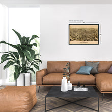 Load image into Gallery viewer, Digitally Restored and Enhanced 1891 Fort Worth Texas Poster Map - Vintage Map of Fort Worth TX Wall Art Decor - Historic Fort Worth Map - Birds Eye View of Old Fort Worth Texas Vintage Map