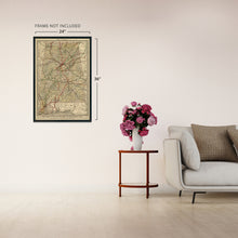 Load image into Gallery viewer, Digitally Restored and Enhanced 1888 Map of Alabama - Vintage Map of Alabama Wall Art - Railroad Map of Alabama Poster - State of Alabama Decor - Alabama Old Maps - Alabama Wall Decor
