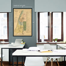 Load image into Gallery viewer, Digitally Restored and Enhanced 1881 The Journeys and Deeds of Jesus Map - Scriptural Index on A New Map of Palestine - Bible Study Map - Biblical Map - Biblical Poster