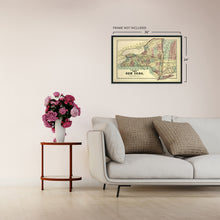 Load image into Gallery viewer, Digitally Restored and Enhanced 1875 New York State Map - Vintage Map of New York Wall Art - Historic Map of New York - New York State Poster - New York Map Art - Map of New York Poster - NY Map