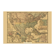 Load image into Gallery viewer, Digitally Restored and Enhanced 1862 United States Railroad and Military Map - Vintage Map of USA Mexico West Indies - American Civil War Map Poster Wall Art - US History Map Civil War Print