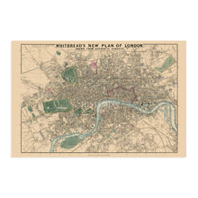 Load image into Gallery viewer, Digitally Restored and Enhanced 1853 London England Map - City of London Map Poster - Old Street Map of London England - History Map of London Wall Art
