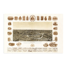 Load image into Gallery viewer, Digitally Restored and Enhanced 1892 Dallas Texas Poster Map - Vintage Dallas City Poster - Old Dallas Map - Dallas Texas Wall Art - Birds Eye View Map of Dallas TX Viewed from Oak Cliff