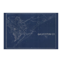 Load image into Gallery viewer, Digitally Restored and Enhanced 1891 Galveston County Texas Map Poster - Vintage Map of Galveston - Galveston County Wall Art Blueprint Showing Land Ownership Real Property - Galveston Texas Map