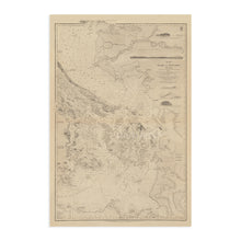Load image into Gallery viewer, Digitally Restored and Enhanced 1865 Puget Sound Map Poster - Vintage Map of Puget Sound Washington Wall Art Showing San Juan Island Whidbey Island - Old Haro Strait Map - History Map of Rosario Strait