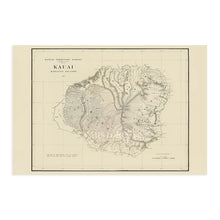 Cargar imagen en el visor de la galería, Digitally Restored and Enhanced 1903 Kauai Map - Vintage Kauai Wall Art - Historic Kauai Poster Print - Old Kauai Hawaii Map Territory Survey - Restored Wall Art Kauai Hawaiian Islands
